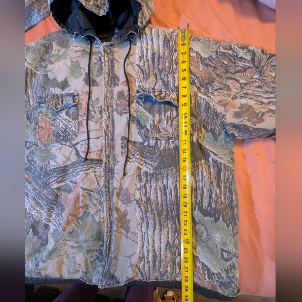 Duxbak Quilted Camo Hooded Jacket Mens 2XL Vintage - Picture 6 of 6